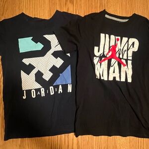 Lot Of Two ( 2 ) Youth Nike Air Jordan Jumpman Graphic T-Shirt  Size 10-12 Yrs.
